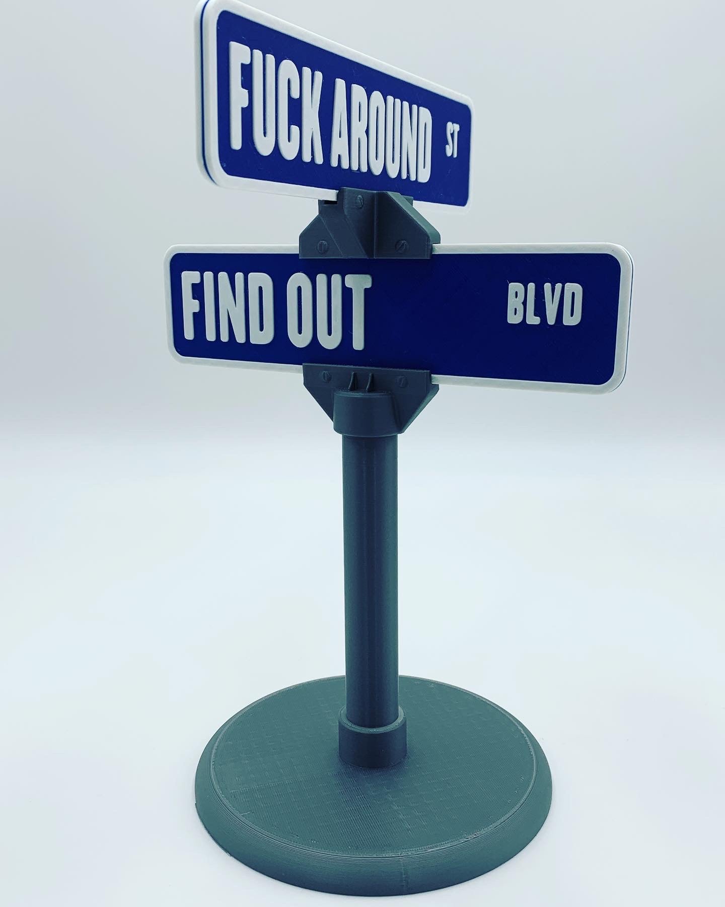 F@$K AROUND and FIND OUT 3D Printed Street Sign